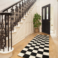 Black Checkerboard Runner - Ebony