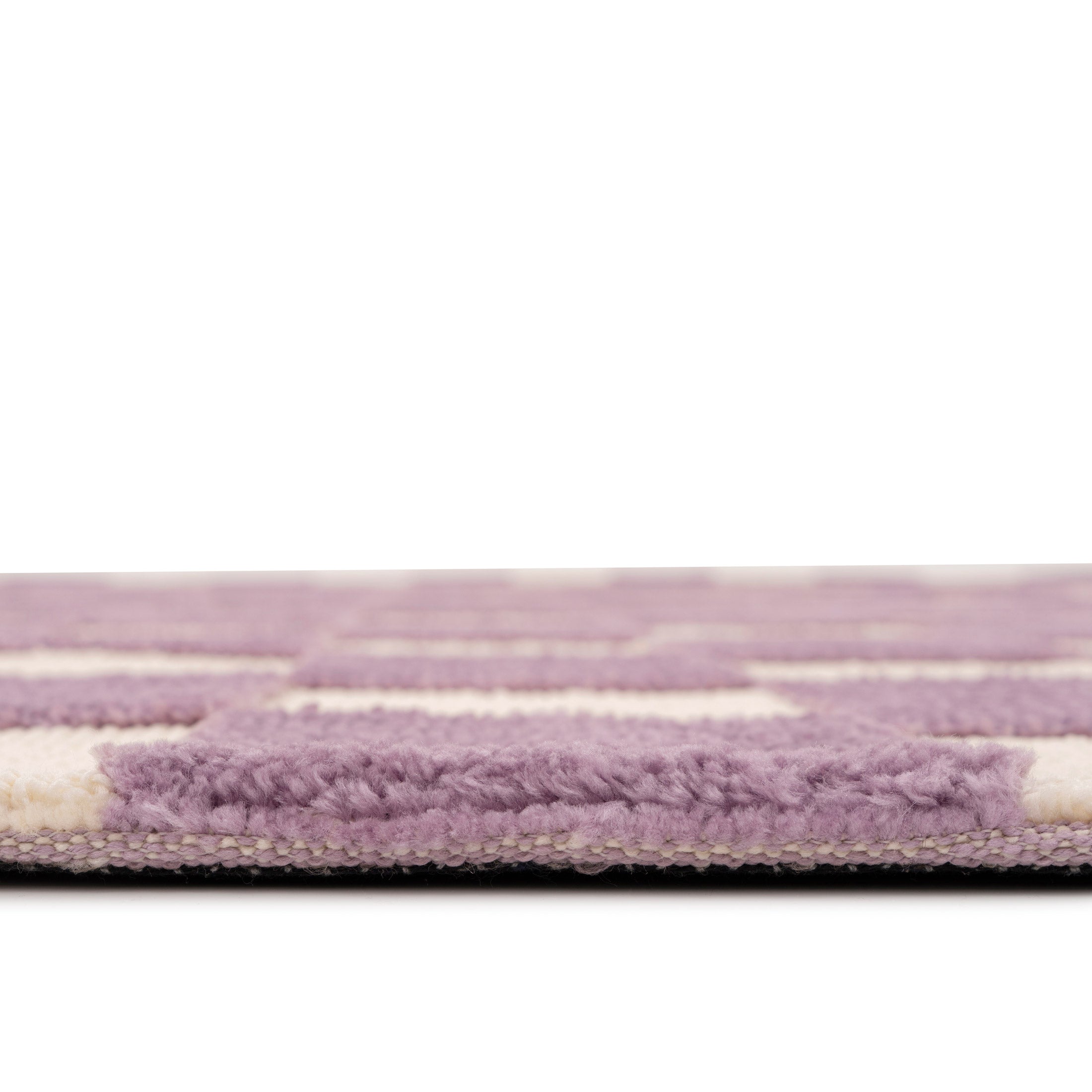 Purple Retro Checkerboard Rug - Violet