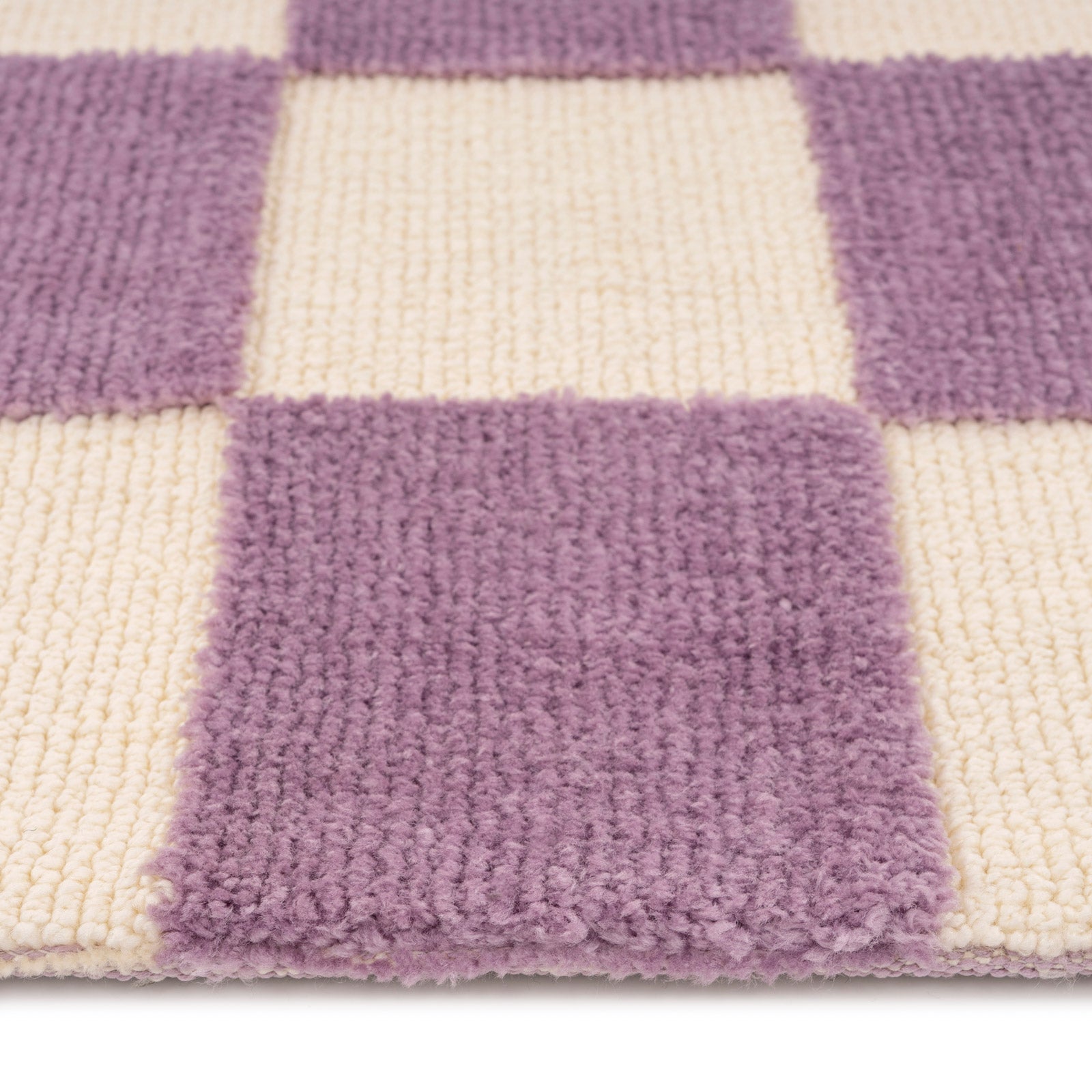 Purple Retro Checkerboard Runner - Violet