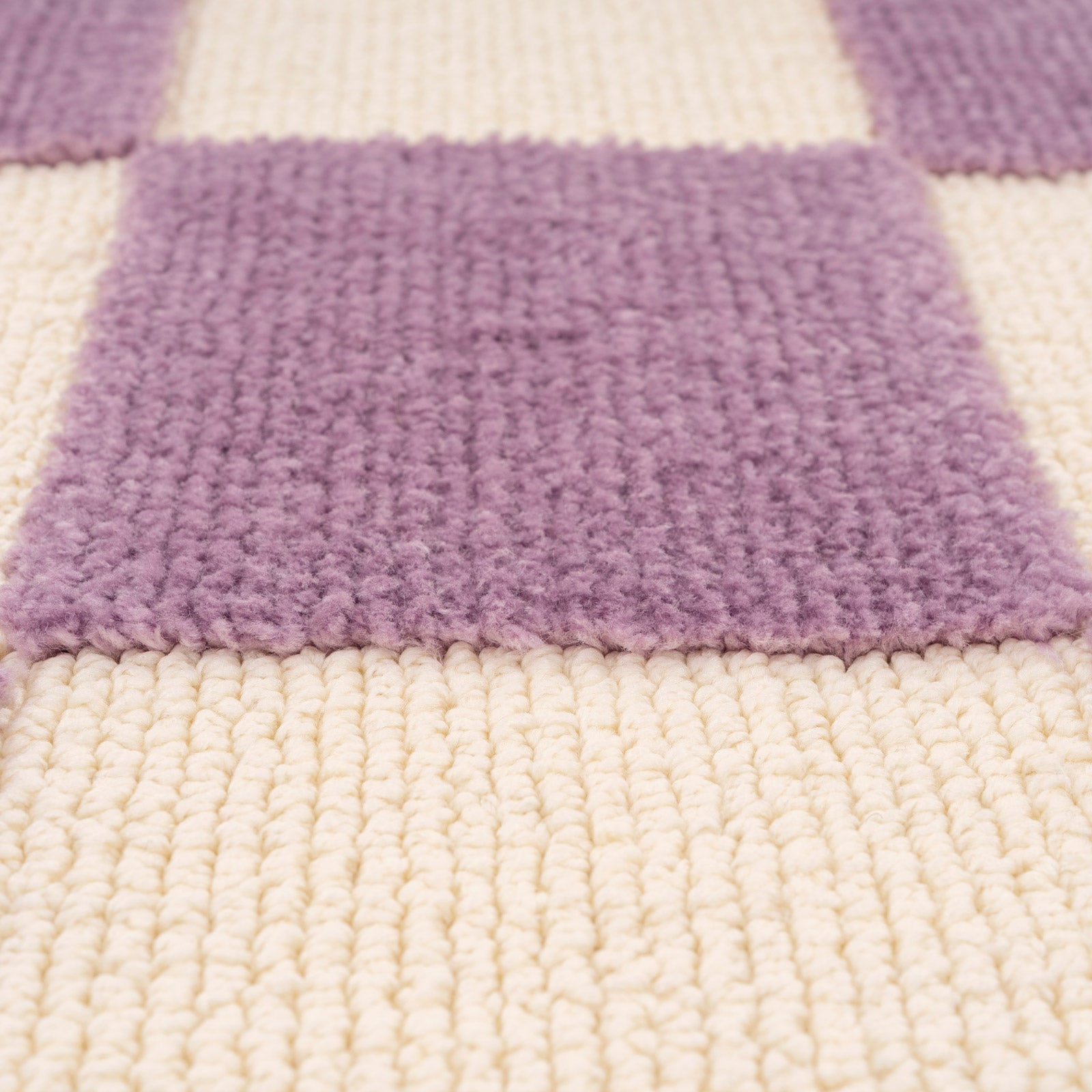 Purple Retro Checkerboard Runner - Violet