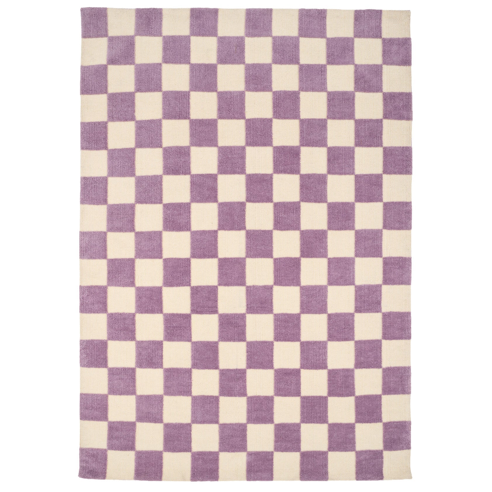 Purple Retro Checkerboard Rug - Violet