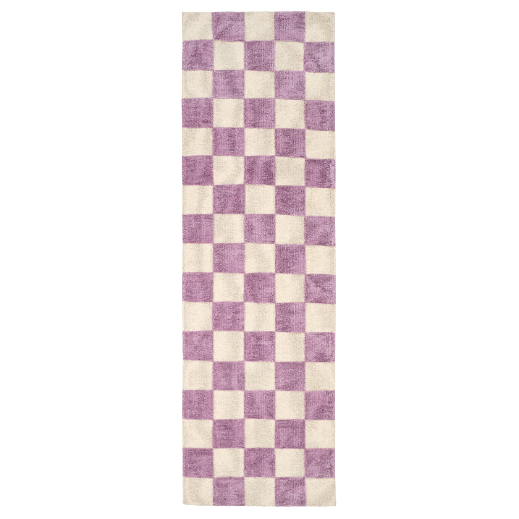 Purple Retro Checkerboard Runner - Violet