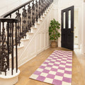 Purple Retro Checkerboard Runner - Violet