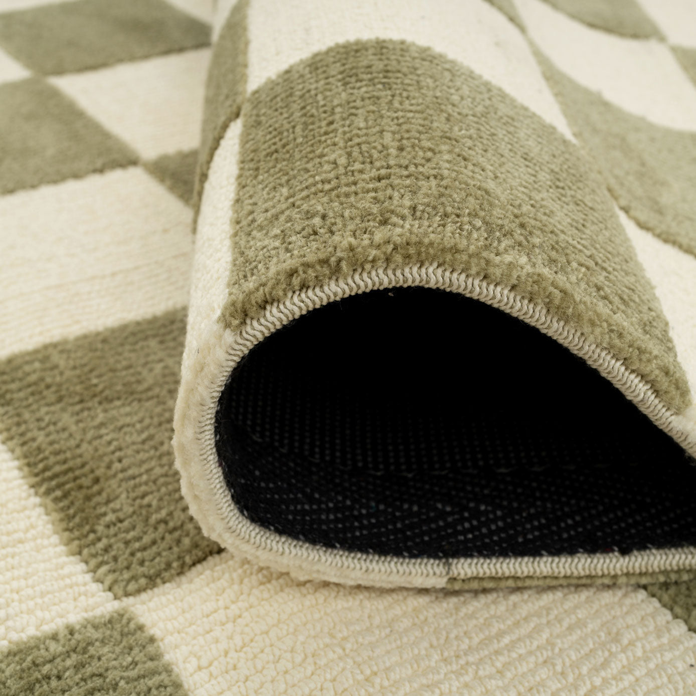 Green Retro Checkerboard Rug - Maze