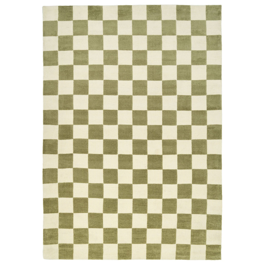 Green Retro Checkerboard Rug - Maze