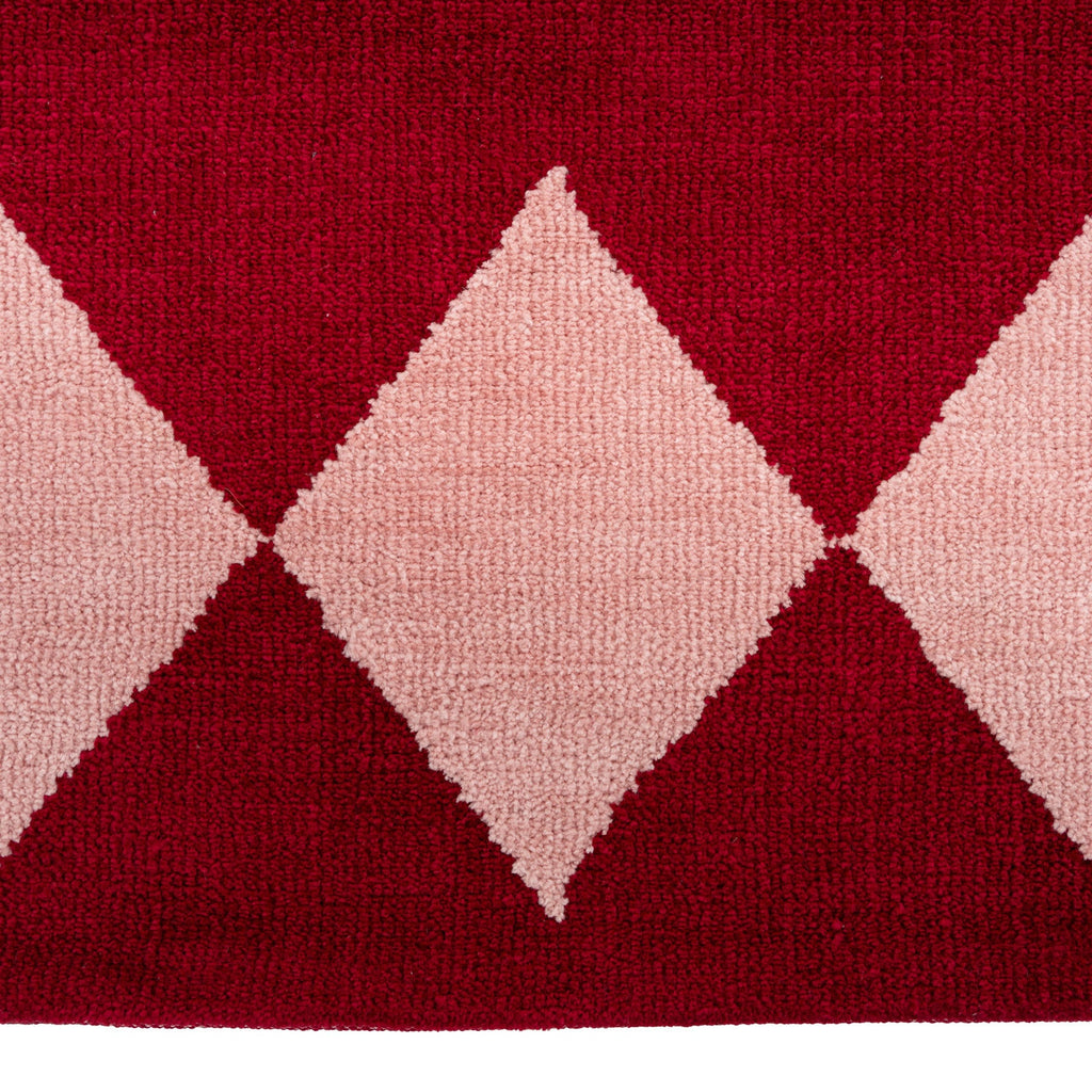 Burgundy Harlequin Runner - Zara