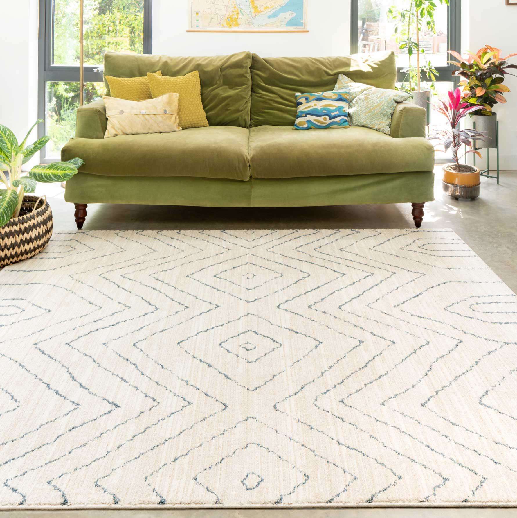 Cosy Soft Chevron Beige Moroccan Berber Runner Rug