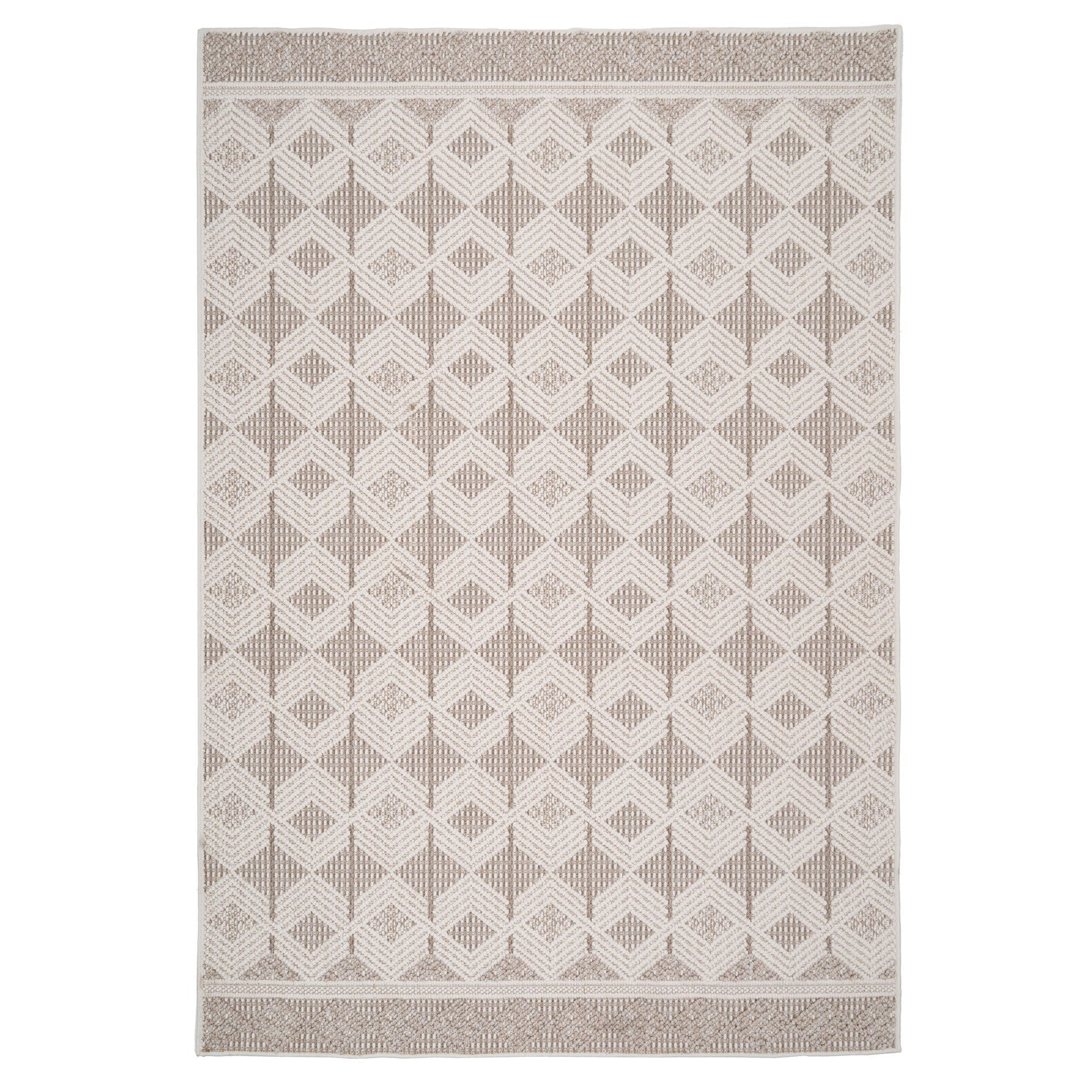 Beige Tribal Motif Rug - Armo