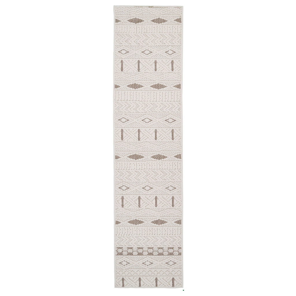 Cream Beige Boho Runner Rug - Sachi