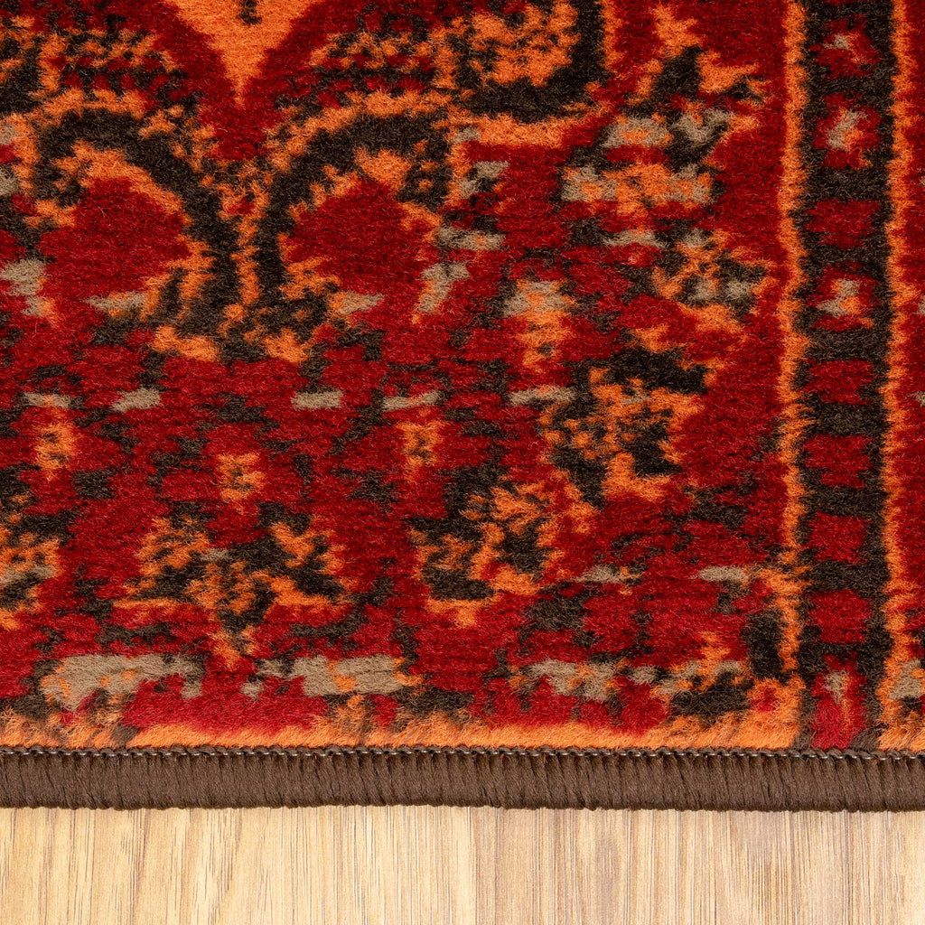 Patchwork Wine Living Room Rug