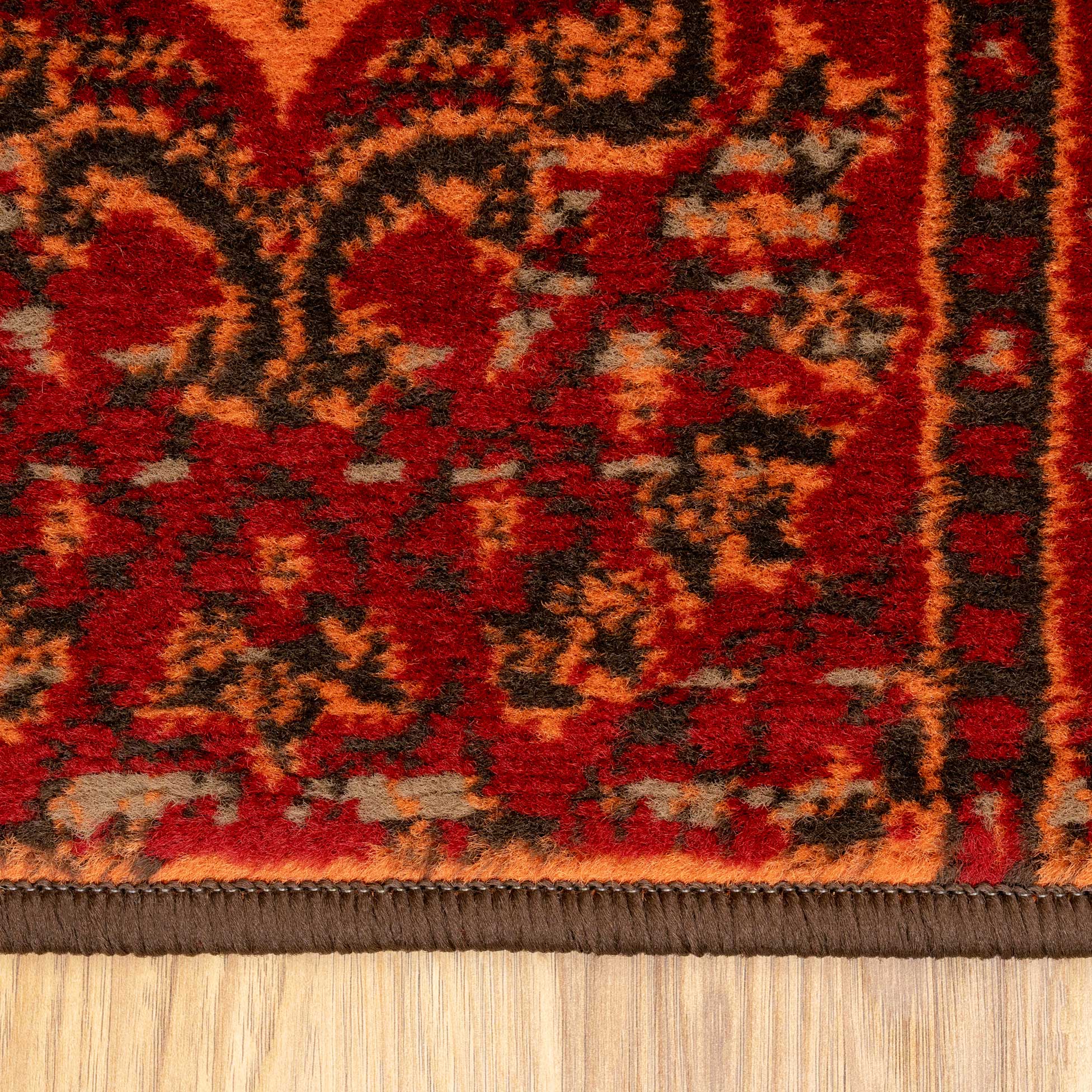 Patchwork Wine Living Room Rug