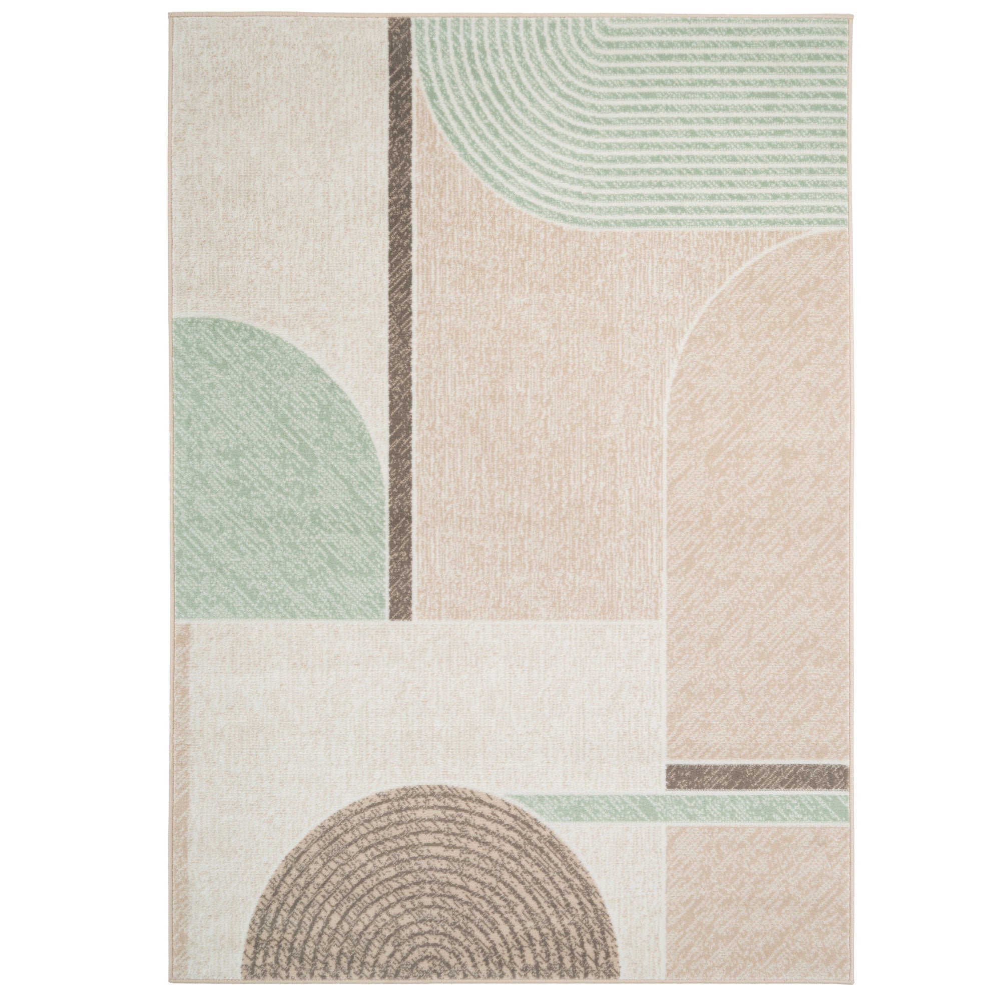 Art Geo Neutral Green Area Rug