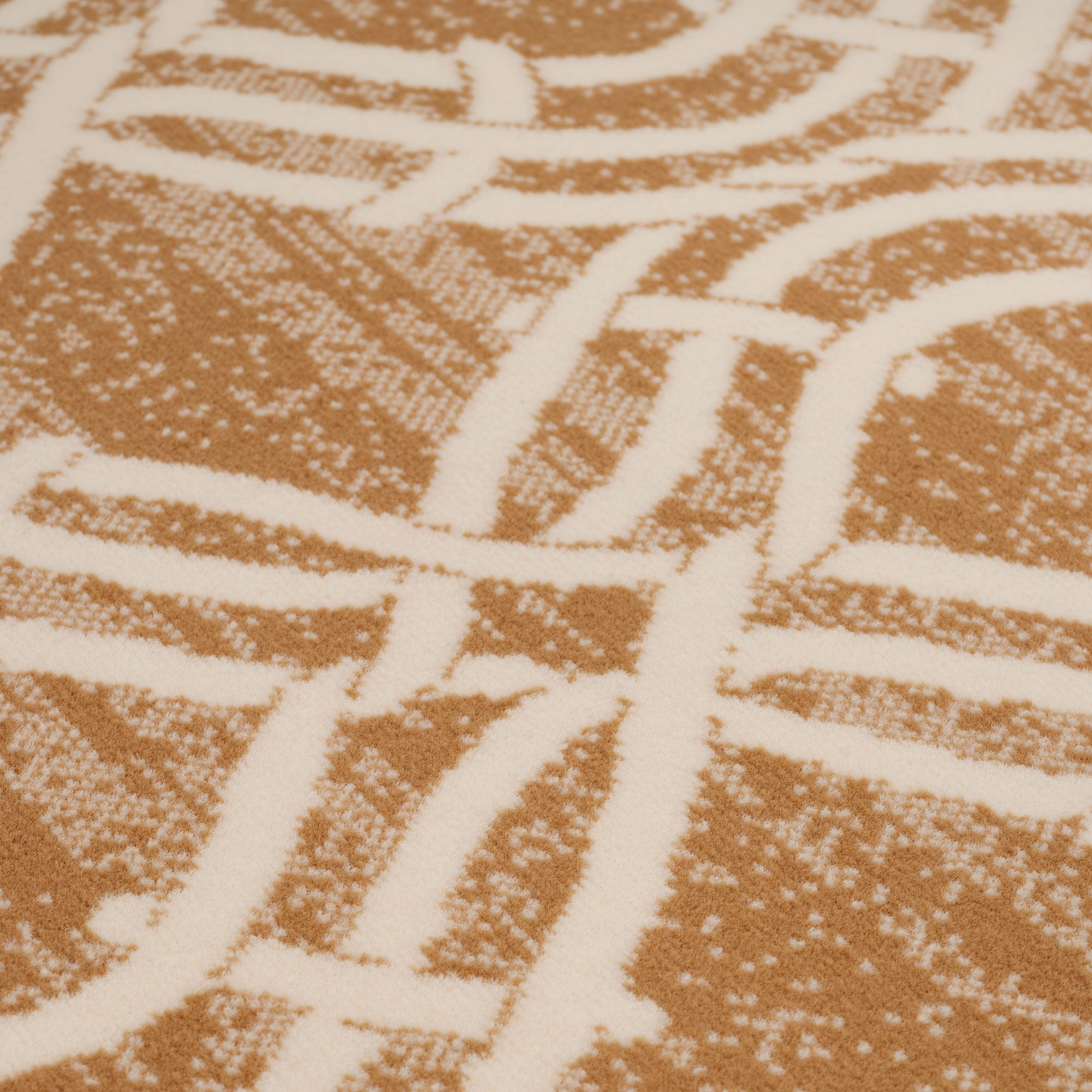 Beige Woven Trellis Living Room Rug