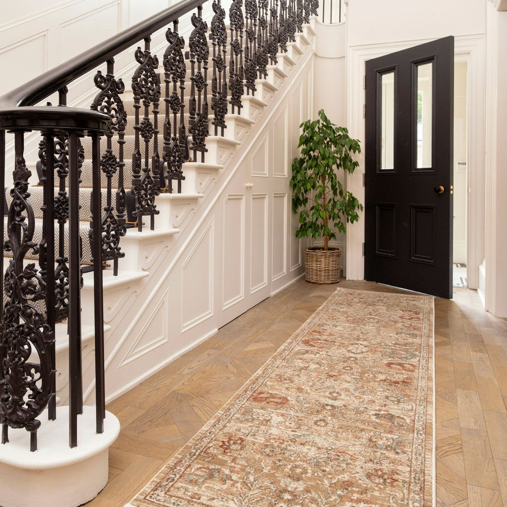 Rustic Floral Terracotta Runner - Dahlia