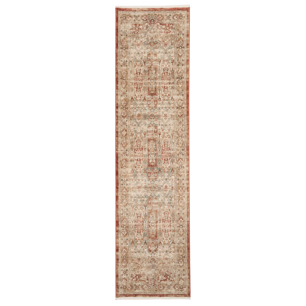 Traditional Plush Terracotta Runner - Selma