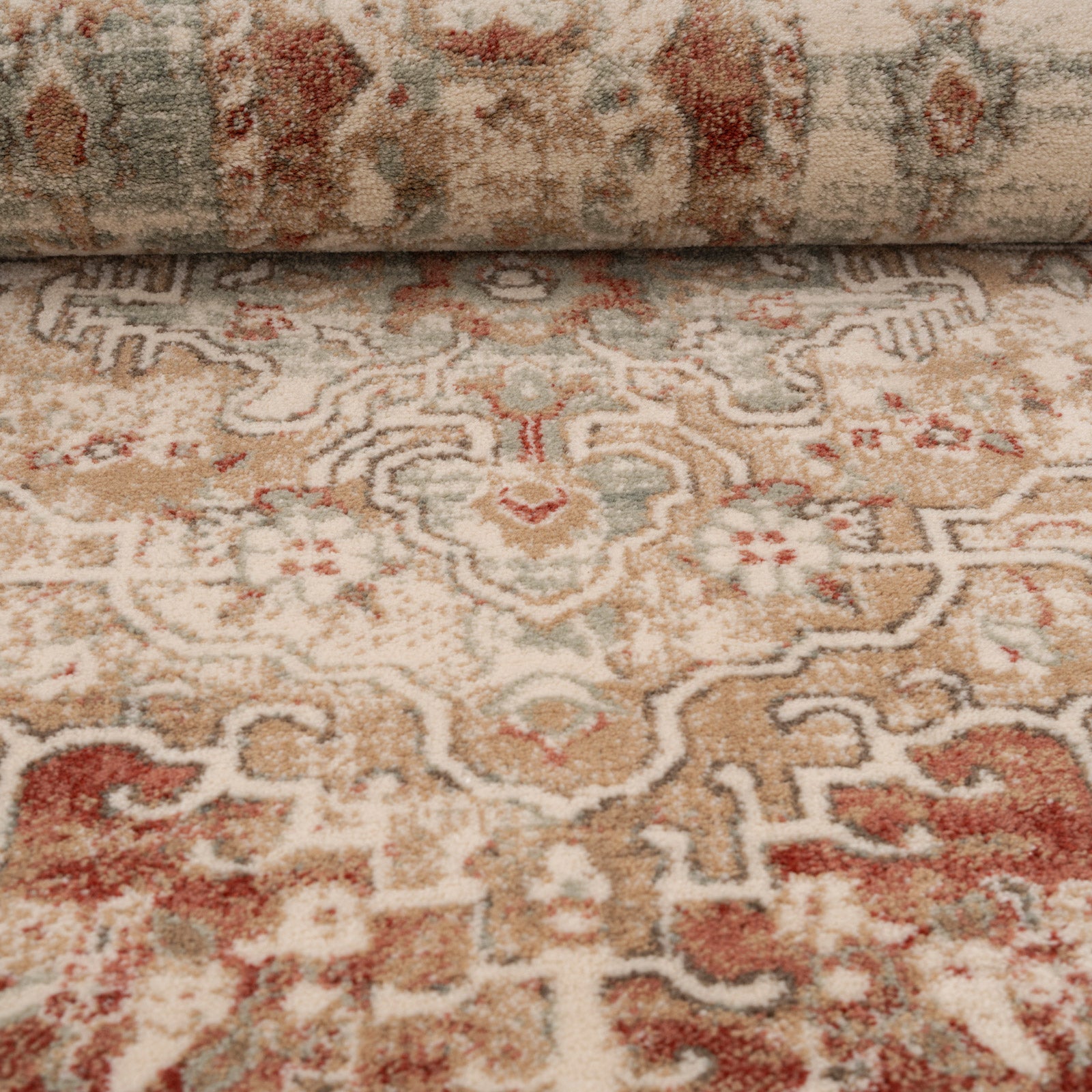 Traditional Plush Terracotta Runner - Selma