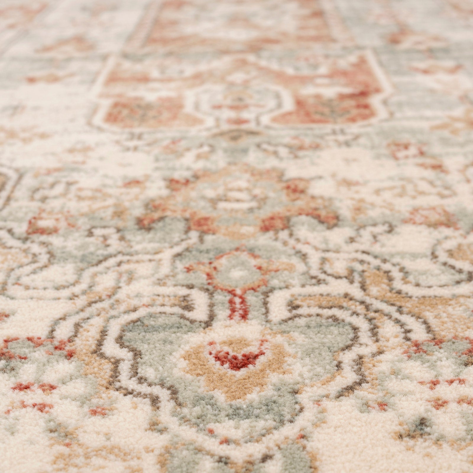 Traditional Plush Terracotta Runner - Selma