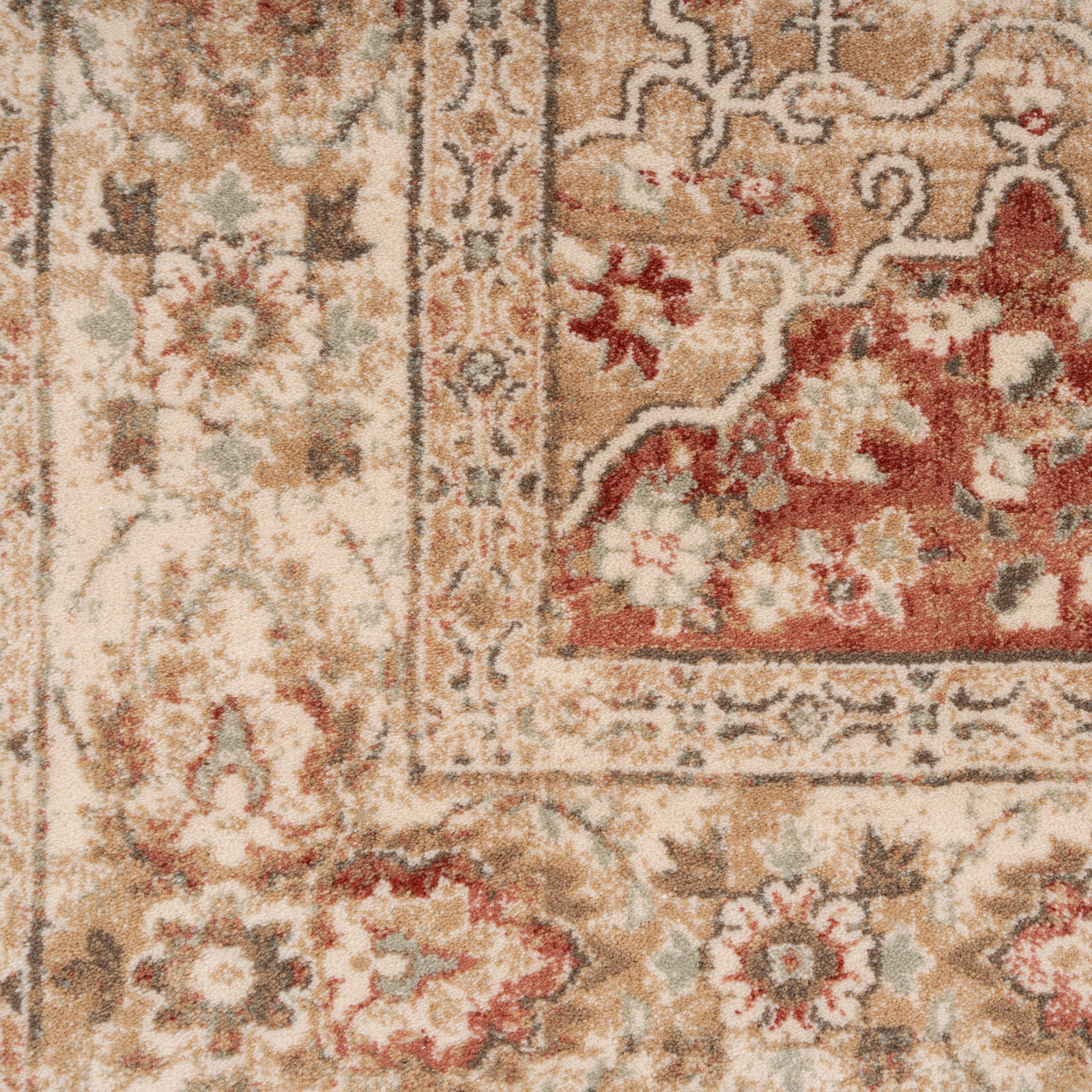 Traditional Plush Terracotta Runner - Selma