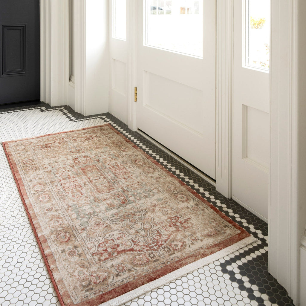 Traditional Plush Terracotta Rug - Selma