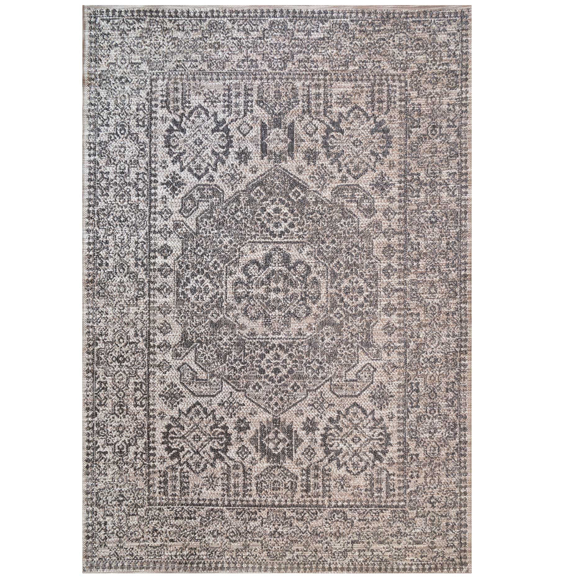 Traditional Textured Flatweave Indoor Outdoor Area Rug - Naylor