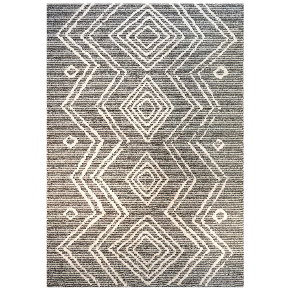 Cosy Soft Underfoot Grey Moroccan Berber Rug - Neva