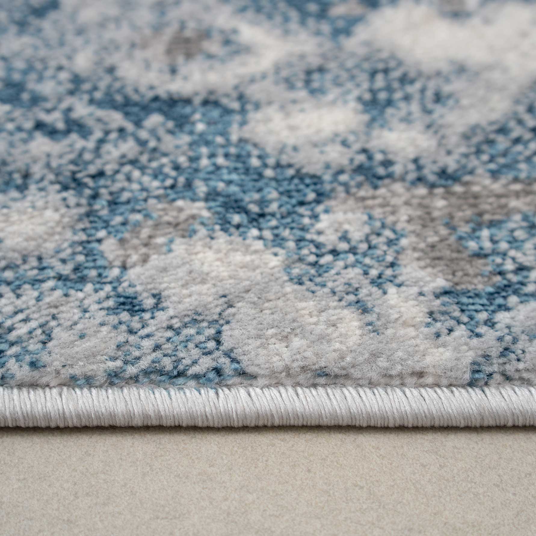 Modern Marble Light Blue Rug