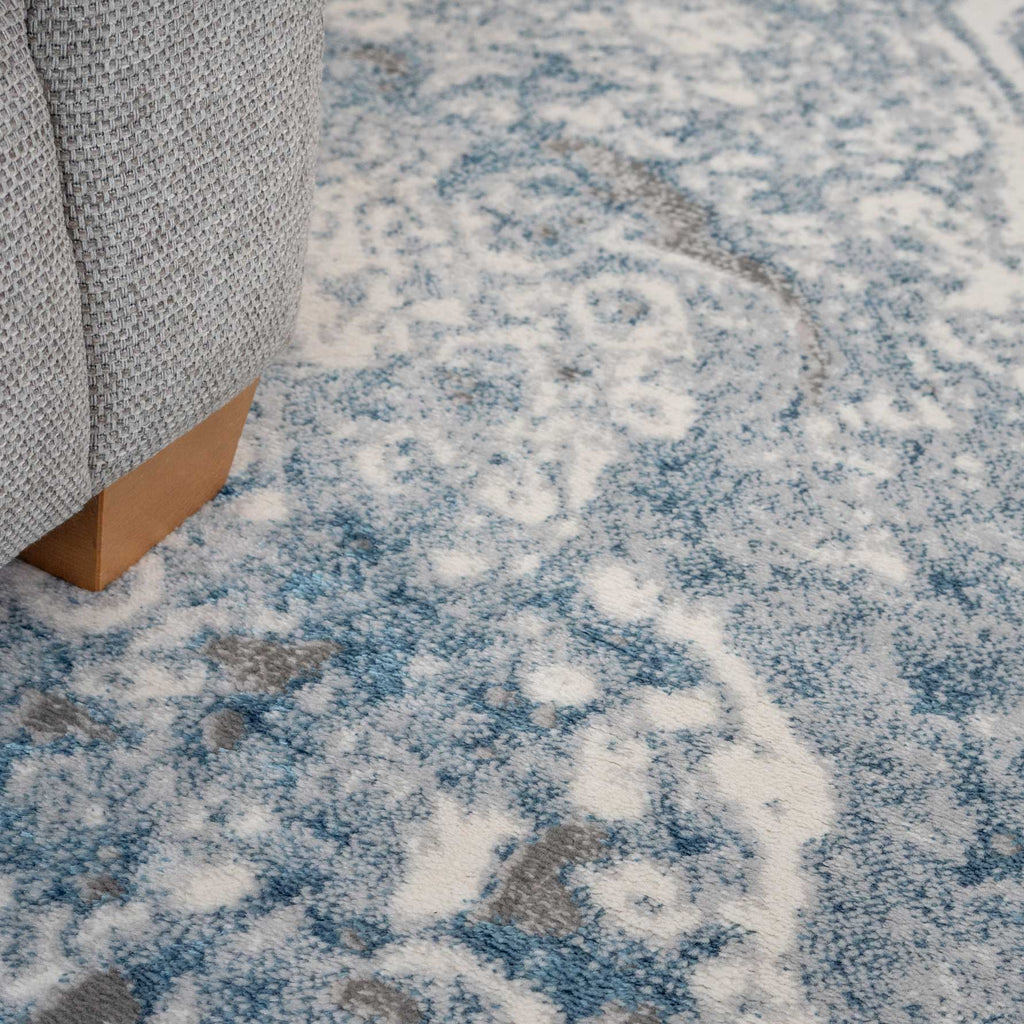 Modern Marble Light Blue Rug