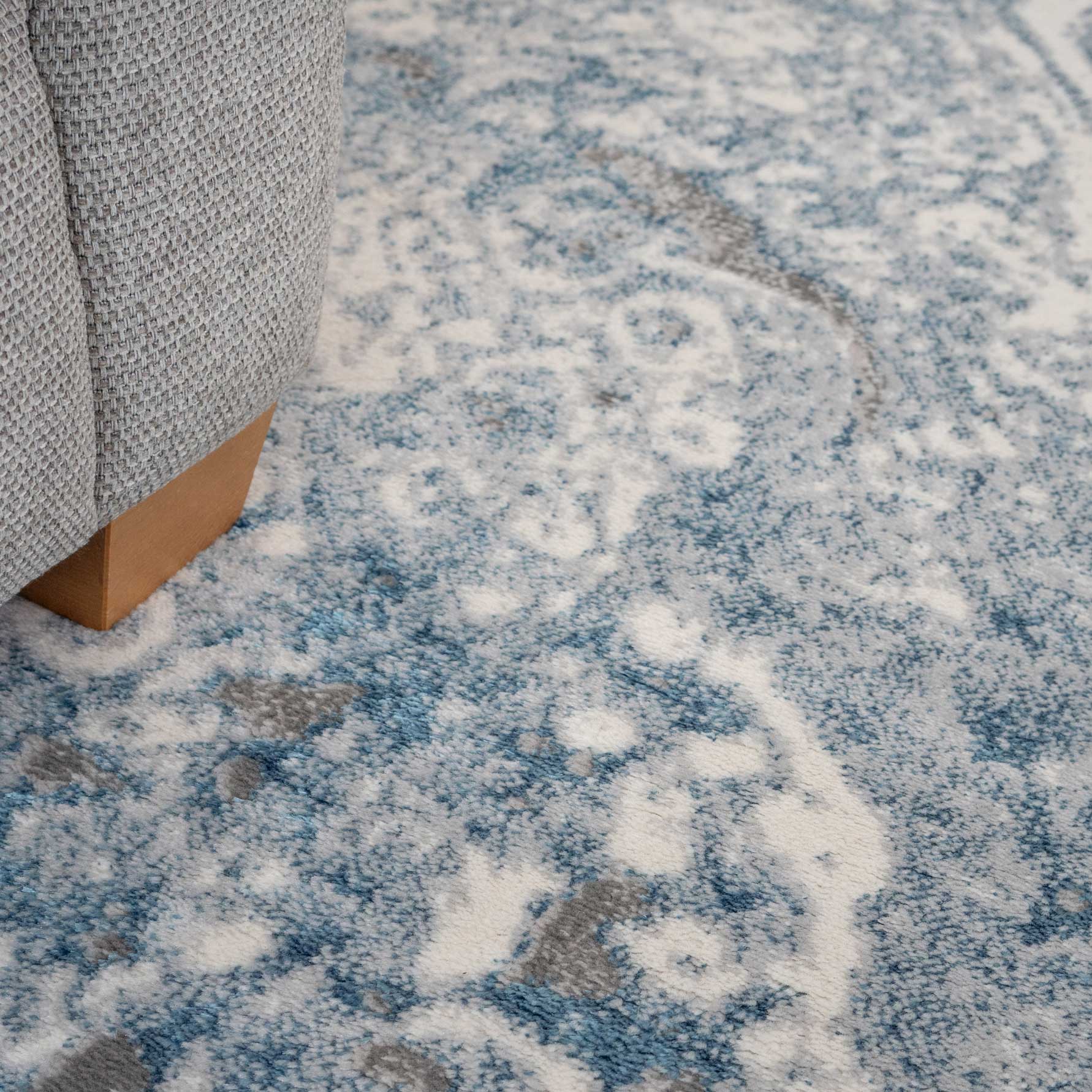 Modern Marble Light Blue Rug