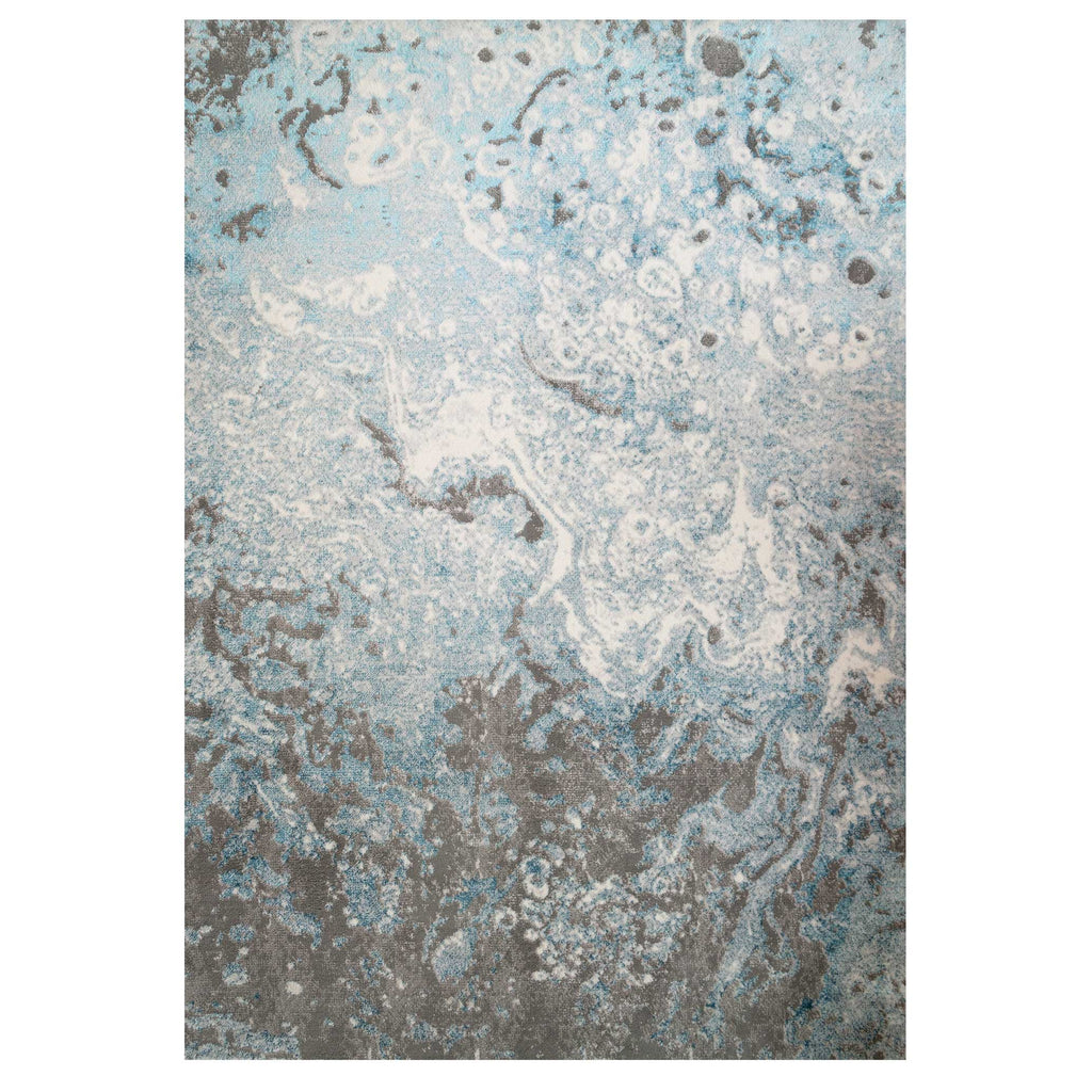 Modern Marble Light Blue Rug