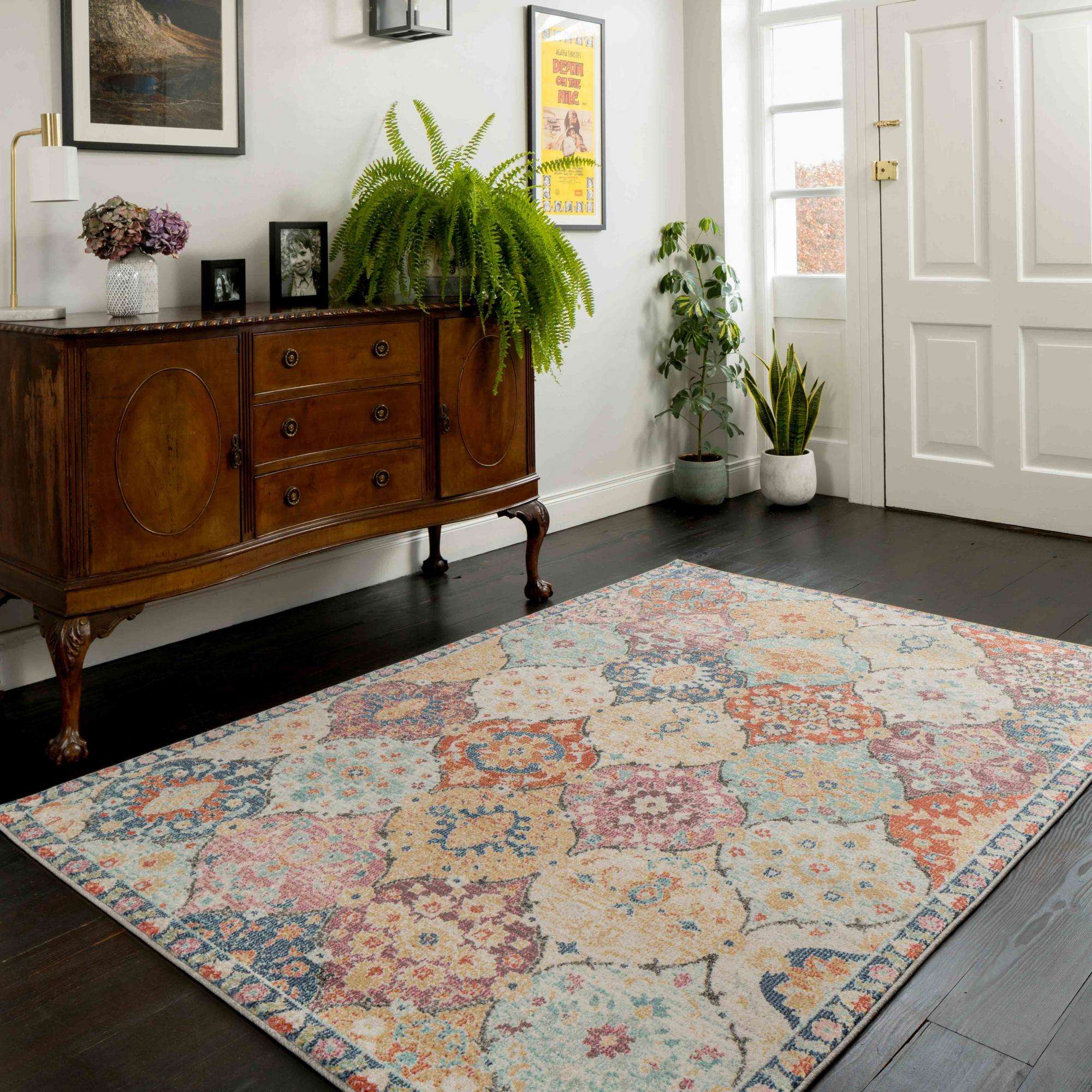Soft Moroccan Colourful Living Room Area Rug - Atkin