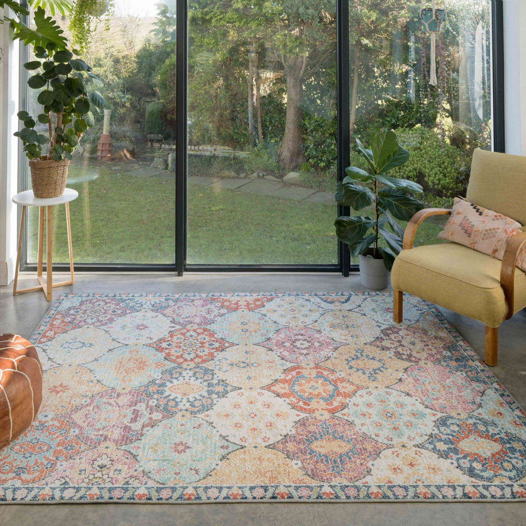 Soft Moroccan Colourful Living Room Area Rug - Atkin