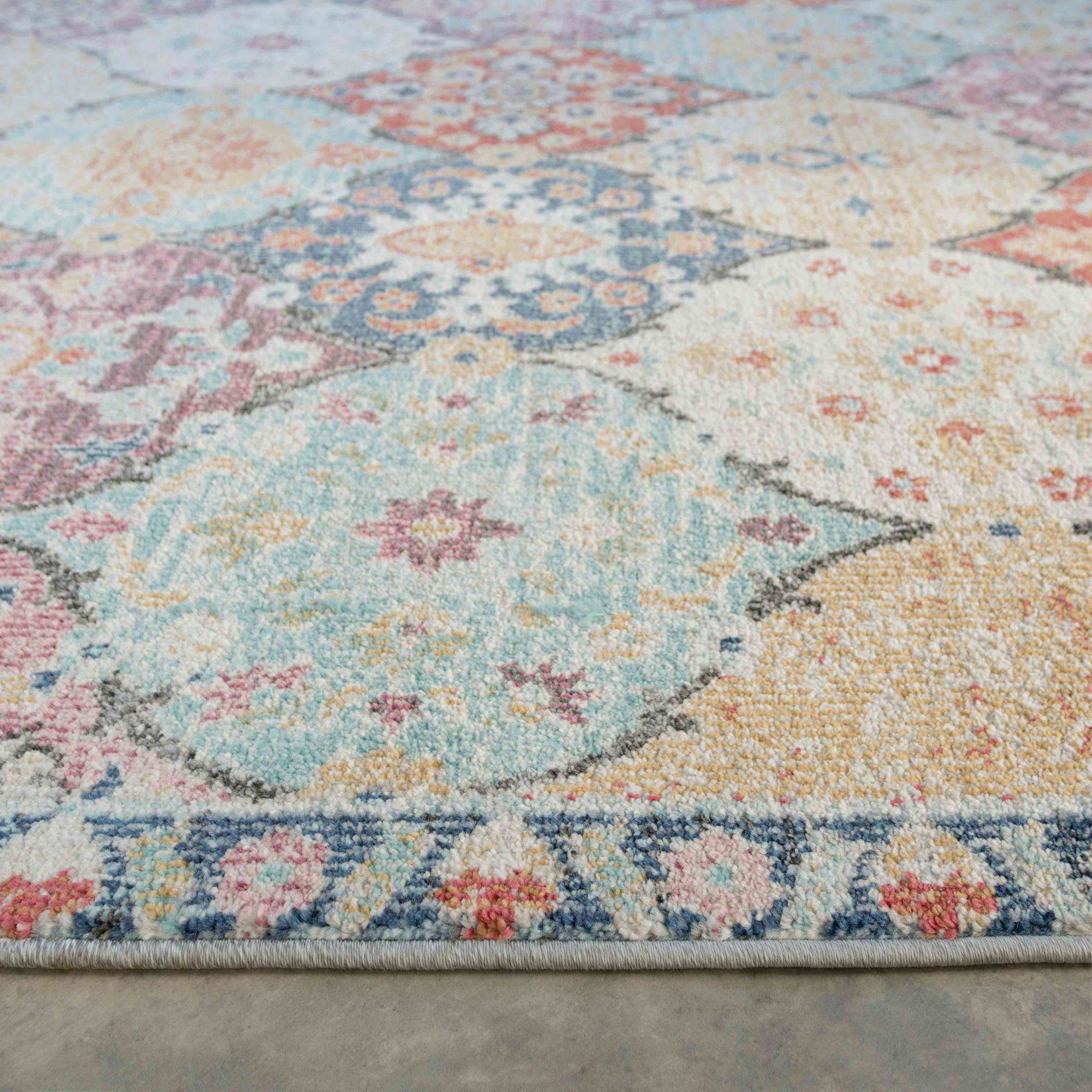 Soft Moroccan Colourful Living Room Area Rug - Atkin