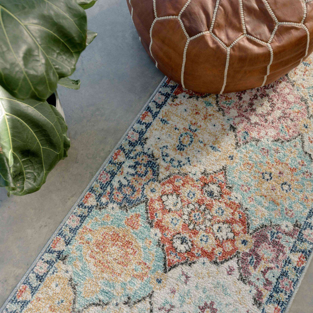 Soft Moroccan Colourful Living Room Area Rug - Atkin