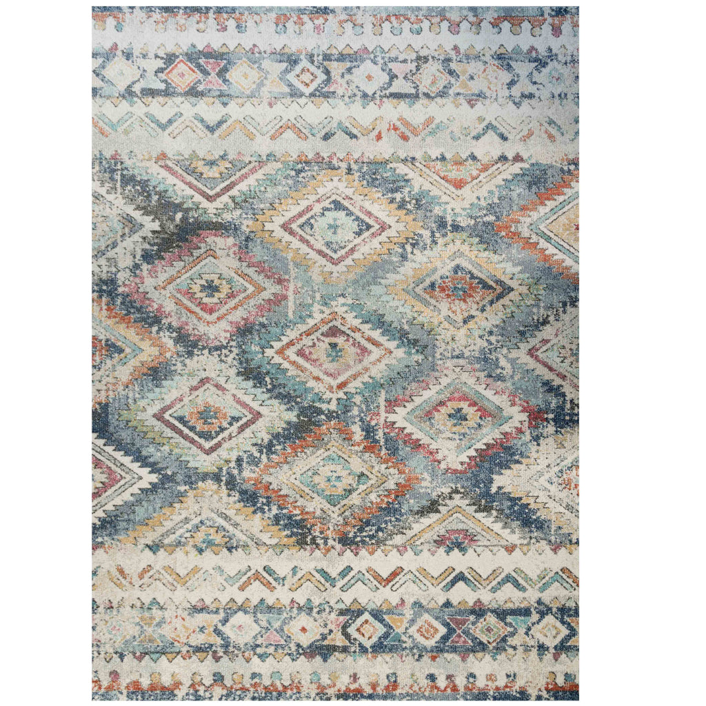 Soft Abstract Diamond Multicolour Living Room Rug - Chase