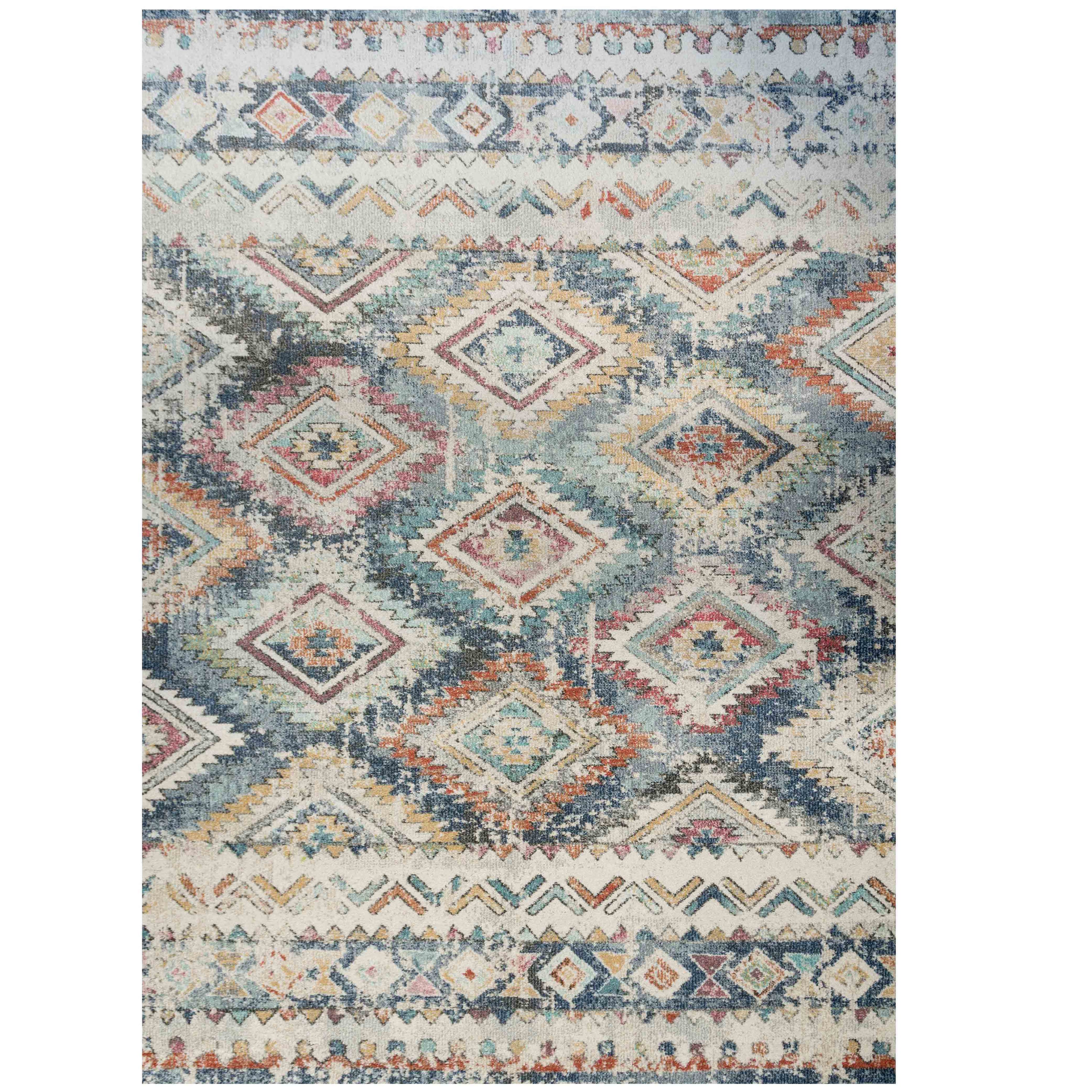 Soft Abstract Diamond Multicolour Living Room Rug - Chase