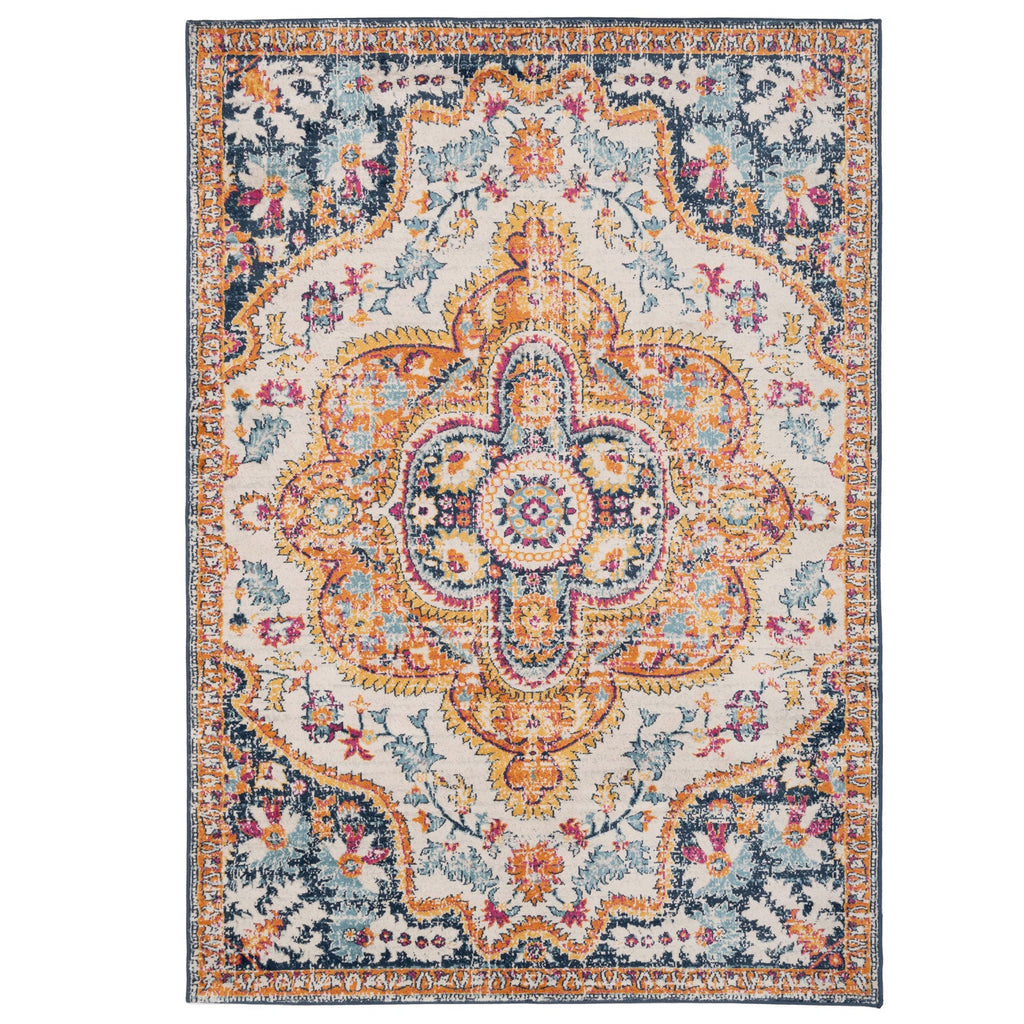 Multicolour Medallion Area Rug