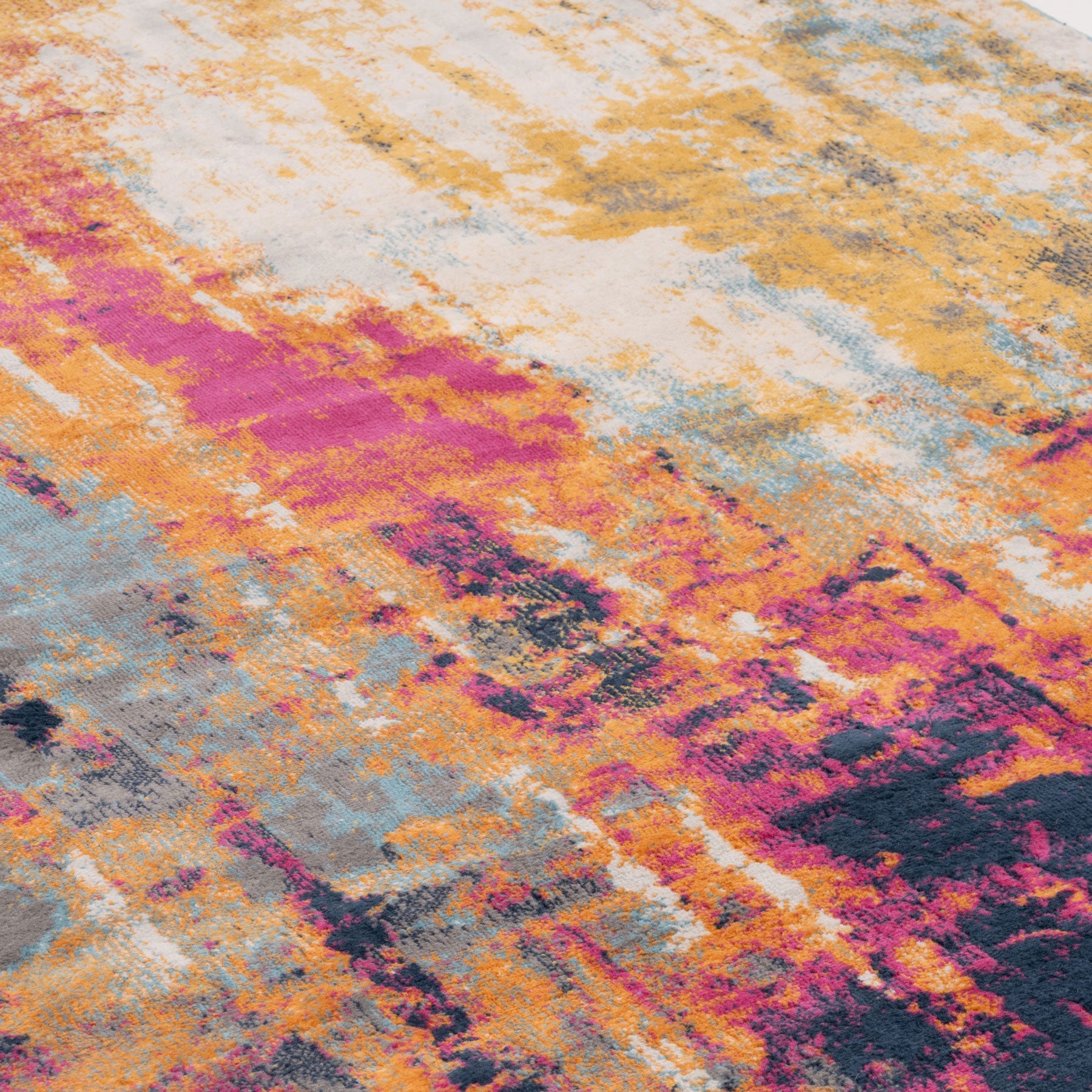 Colourful Paint Abstract Runner Rug