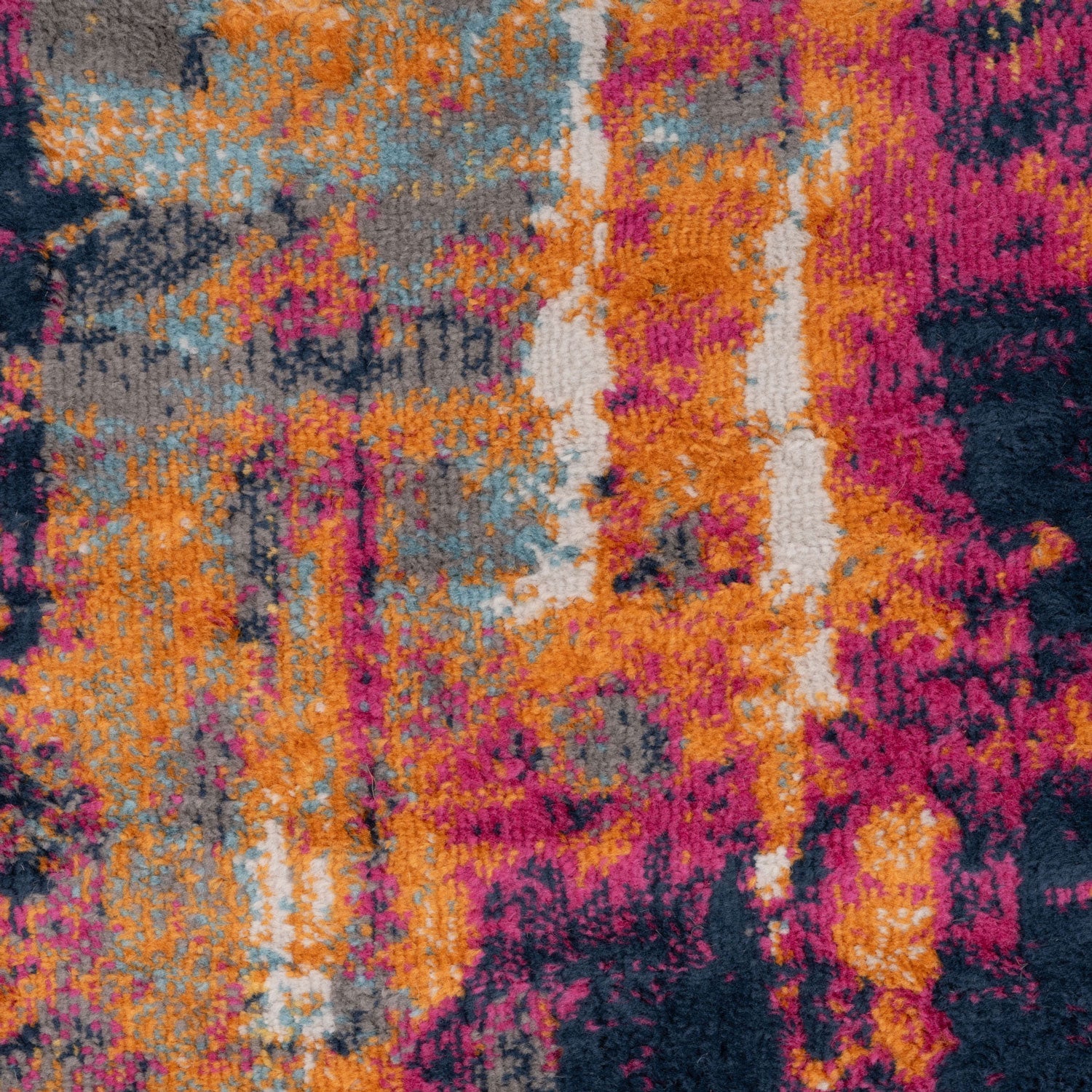 Colourful Paint Abstract Runner Rug