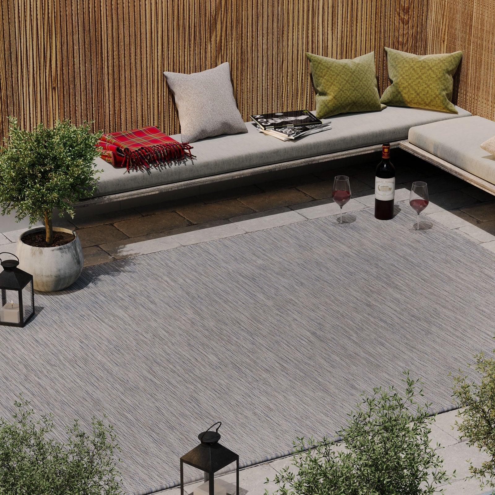 Coastal Blue Outdoor Rug