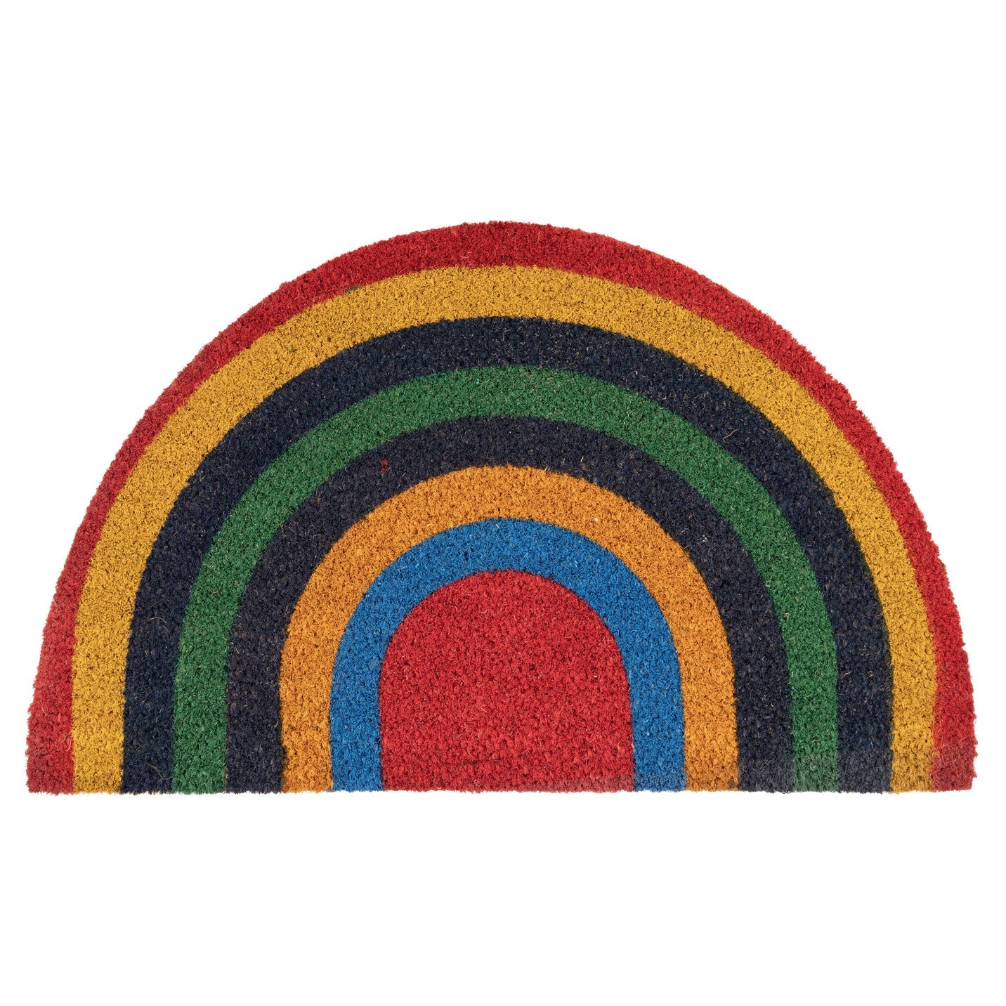 Rainbow Half Moon Coir Entrance Doormat