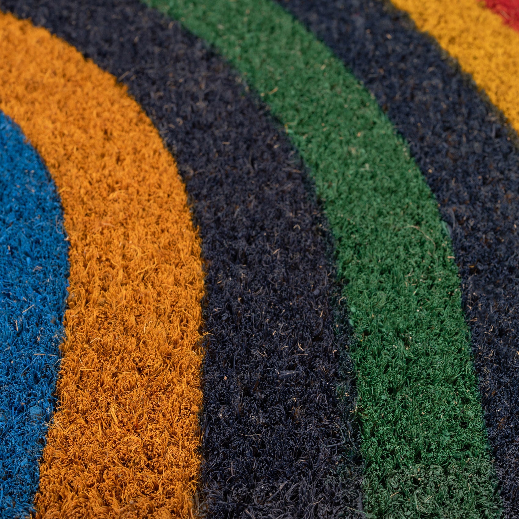 Rainbow Half Moon Coir Entrance Doormat