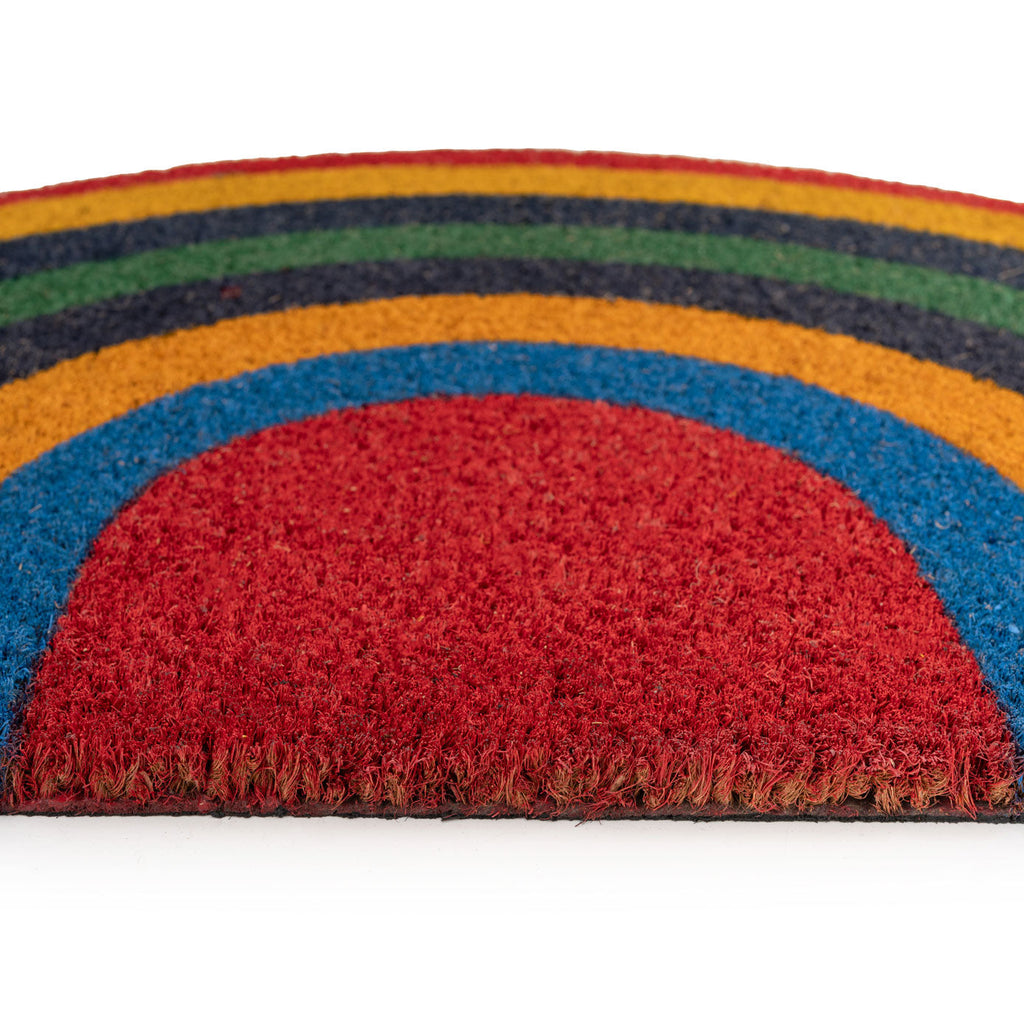 Rainbow Half Moon Coir Entrance Doormat