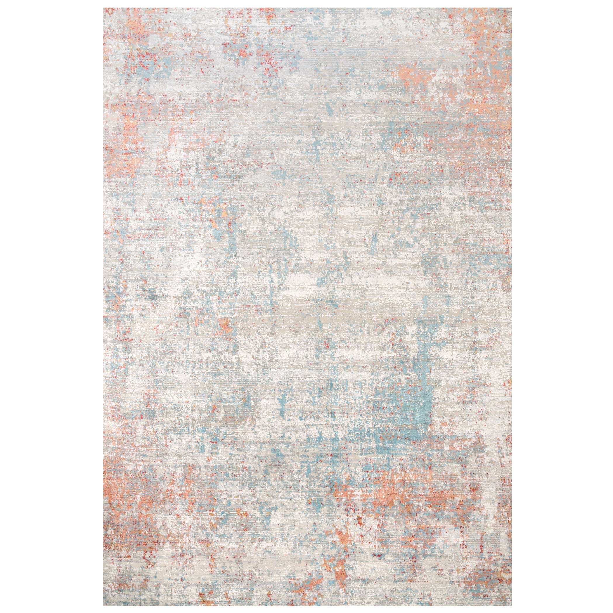 Blue Terracotta Abstract Canvas Area Rug - Rebel