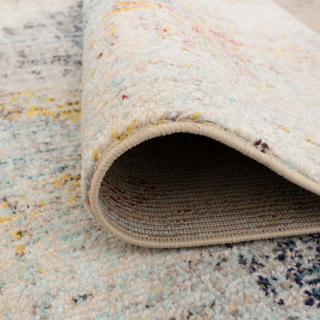 Blue Chevron Area Rug - Agatha