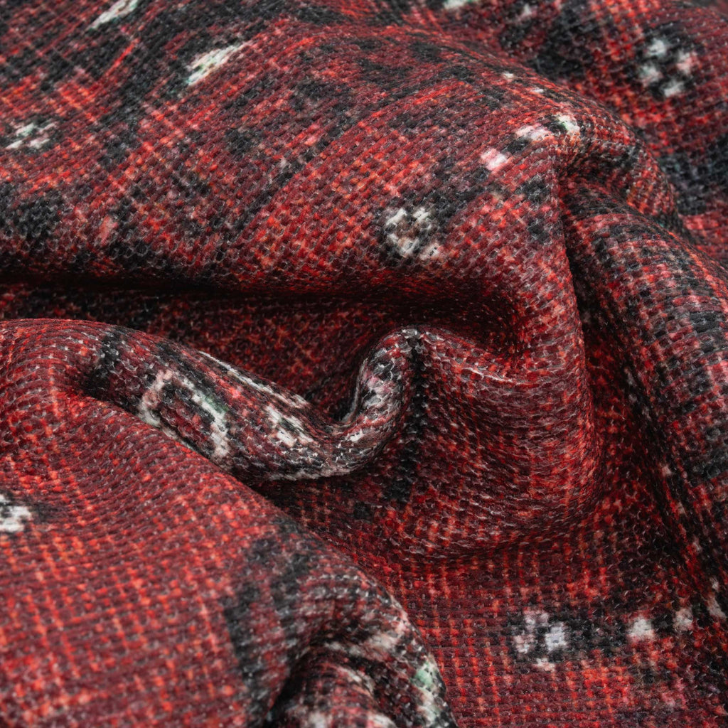 Flatwoven Washable Traditional Red Oriental Runner - Bannon