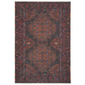 Flatwoven Washable Brown Distressed Boho Rug- Caris