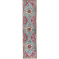 Flatwoven Washable Vibrant Teal Pink Boho Runner - Clarissa