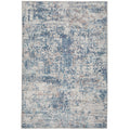 Flatwoven Washable Distressed Blue Area Rug - Dash