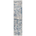 Flatwoven Washable Distressed Blue Runner - Dash