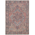 Flatwoven Washable Red Distressed Traditional Rug - Savanna